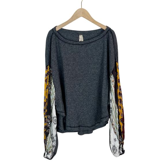 Free People Blossom Thermal Top in Charcoal Gray Size XS - Picture 3 of 8